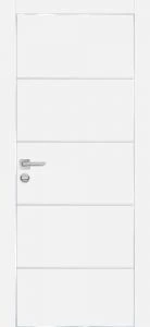 Межкомнатная дверь PX-12  AL кромка с 4-х ст. Белый матовый