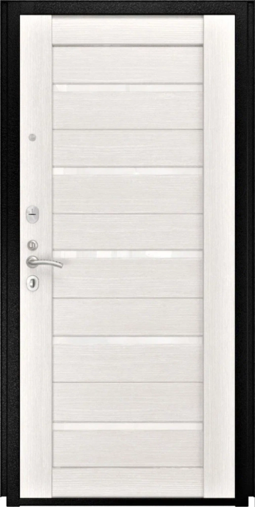 Входная дверь ДвериПРО L Термо СБ-1 (лак. белое, 16мм, беленый дуб) DPRO197043 внутренняя сторона