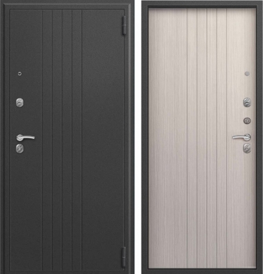 Дверь O-12 Графит букле- светлая лиственница