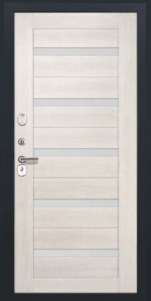 Входная дверь ДвериПРО Модель L-46 СБ-1 (ст. белое, 16мм, беленый дуб) DPRO196849 внутренняя сторона